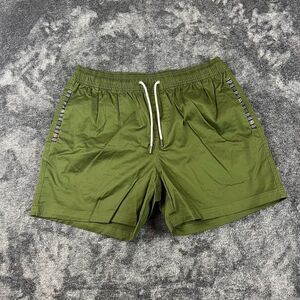 Wowie Men's Aztec Pocket Green Shorts Men's L 5" Inseam Drawstring Chino